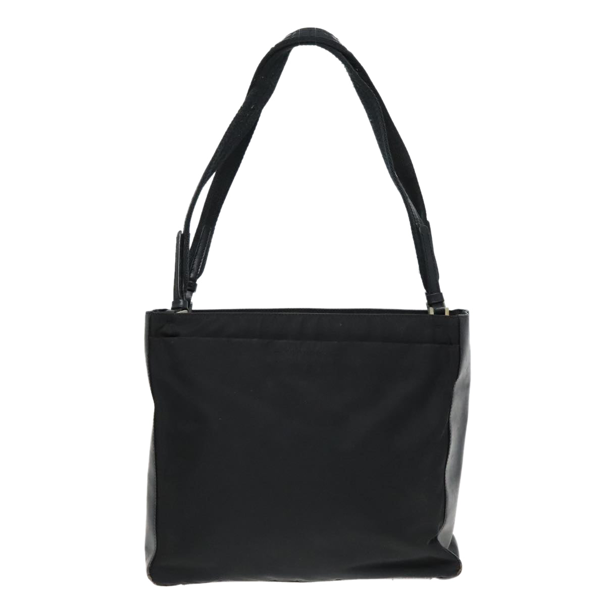 PRADA Tote Bag Nylon Black Silver 94044