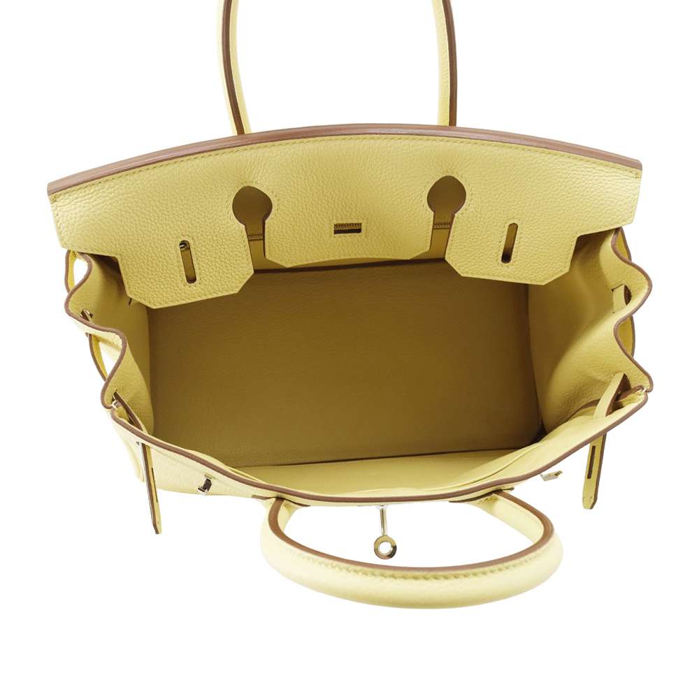 HERMES Birkin Jaune Poussin Togo Leather Size 30