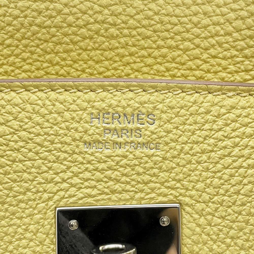 HERMES Birkin Jaune Poussin Togo Leather Size 30