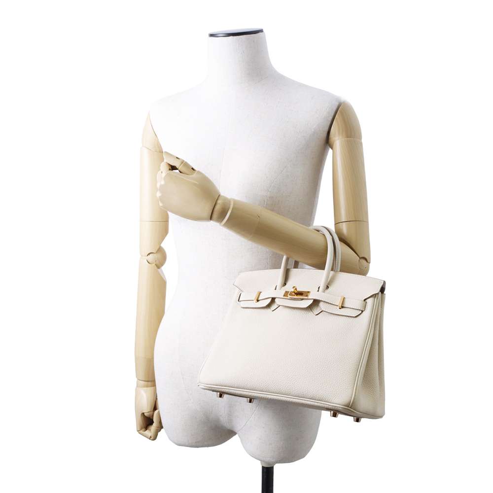 HERMES Birkin Craie Togo Leather Size 25