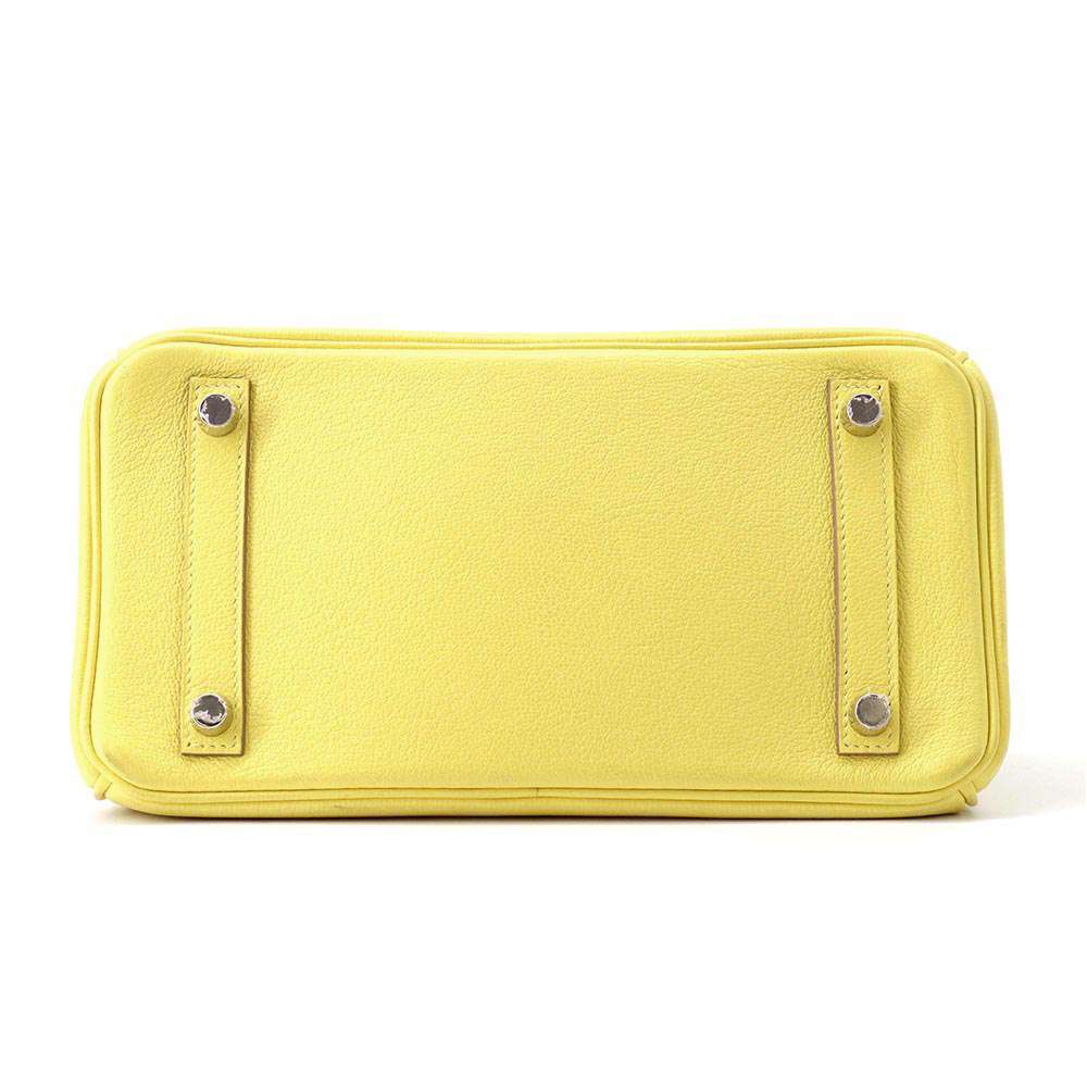 HERMES Birkin Verso Lime/Blue Blue Taurillon Novillo Size 25