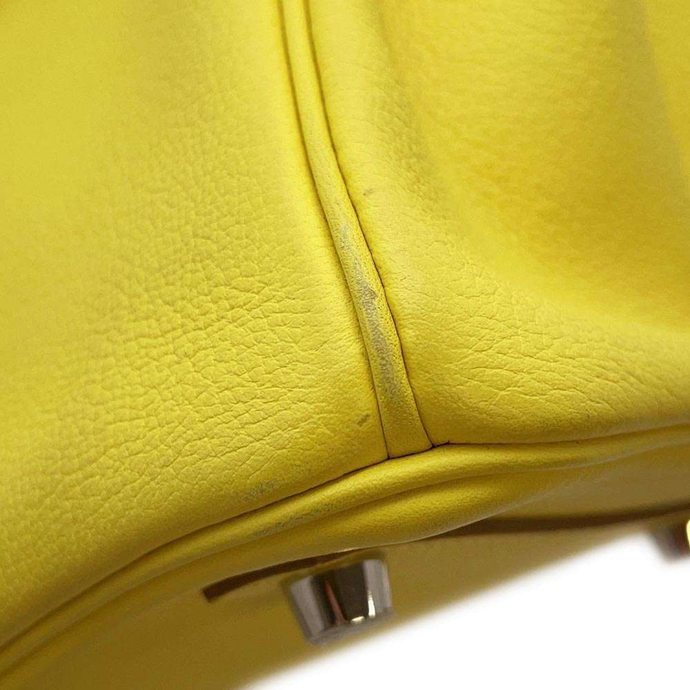 HERMES Birkin Verso Lime/Blue Blue Taurillon Novillo Size 25