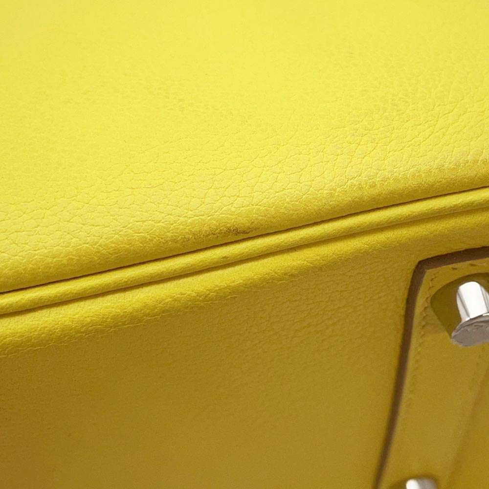 HERMES Birkin Verso Lime/Blue Blue Taurillon Novillo Size 25