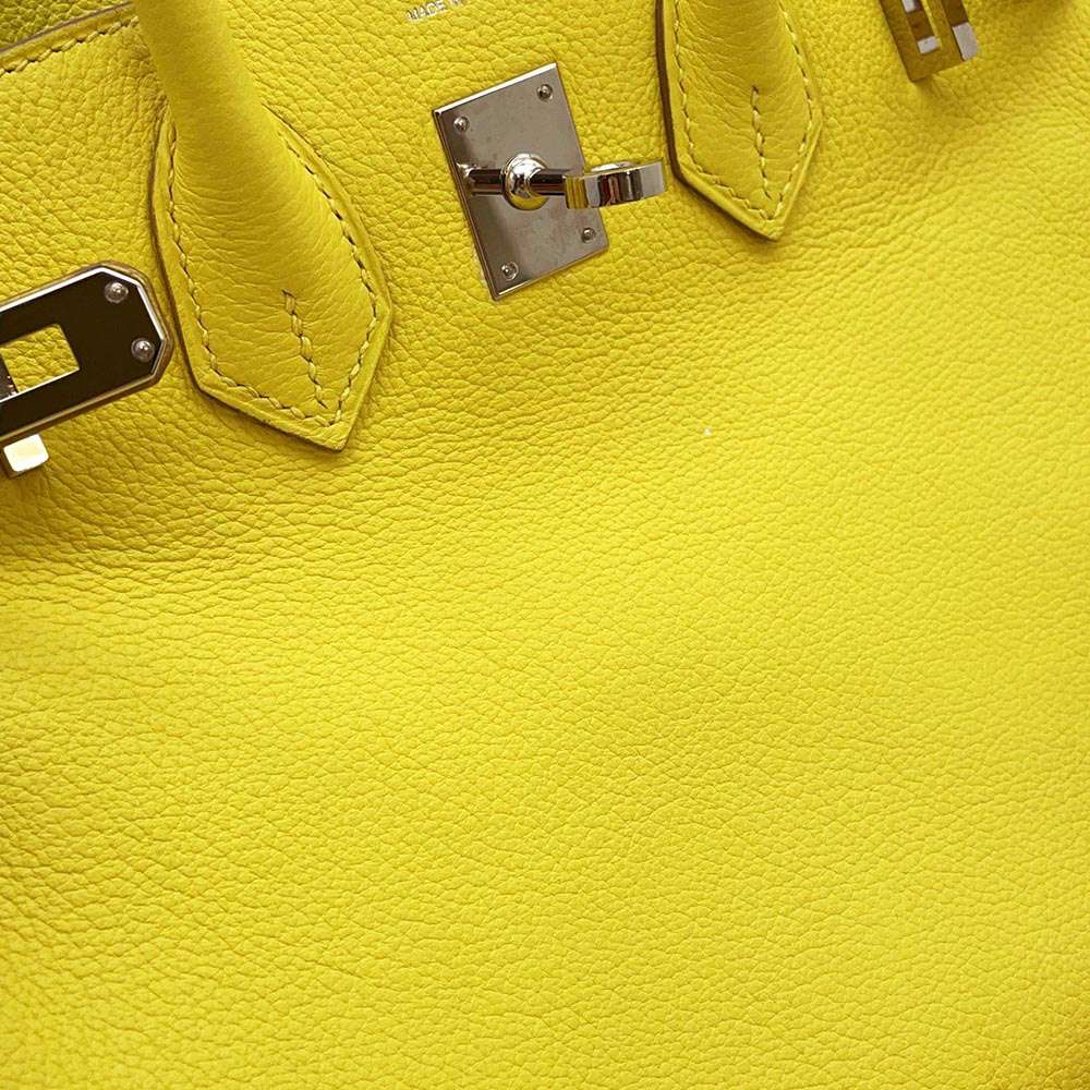 HERMES Birkin Verso Lime/Blue Blue Taurillon Novillo Size 25