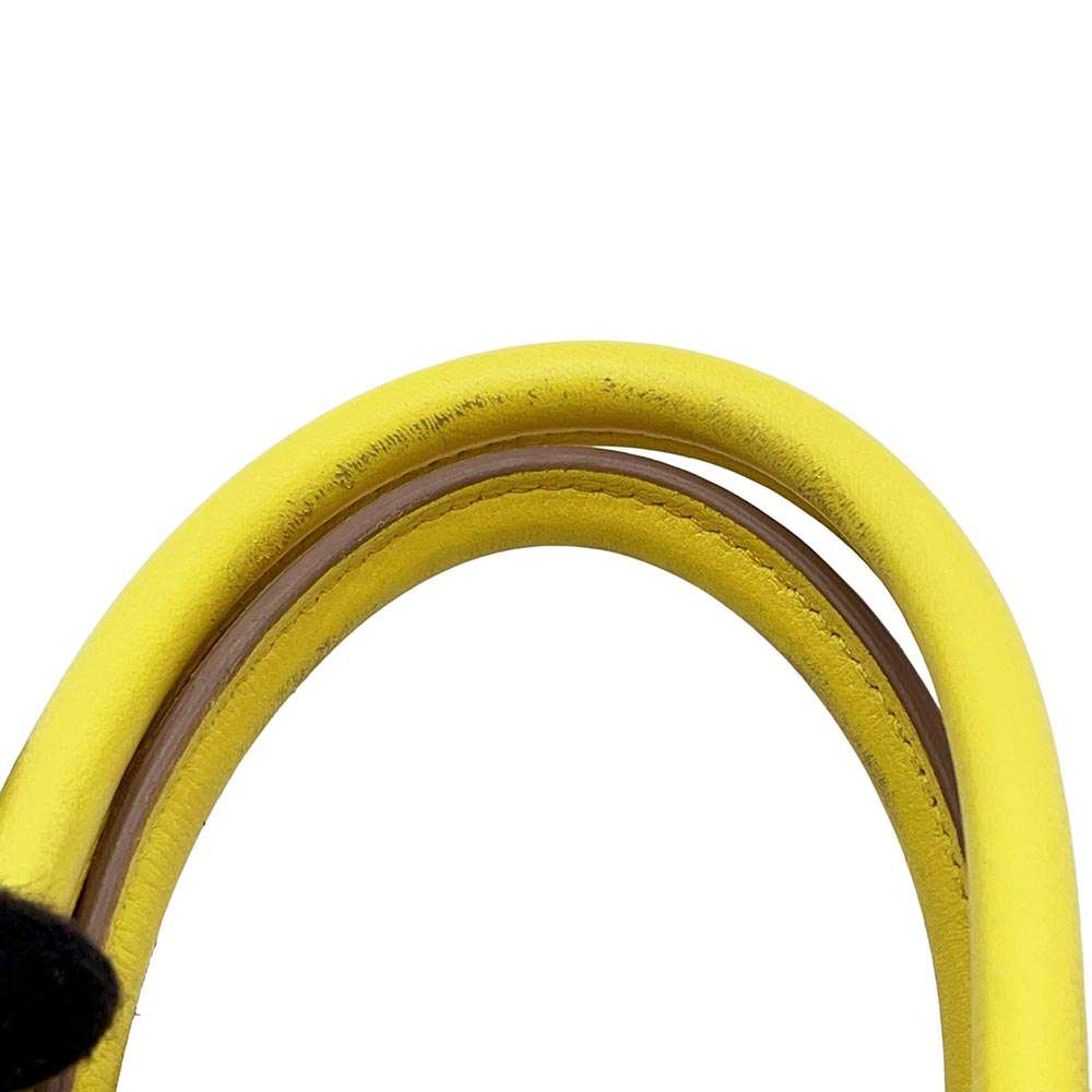 HERMES Birkin Verso Lime/Blue Blue Taurillon Novillo Size 25