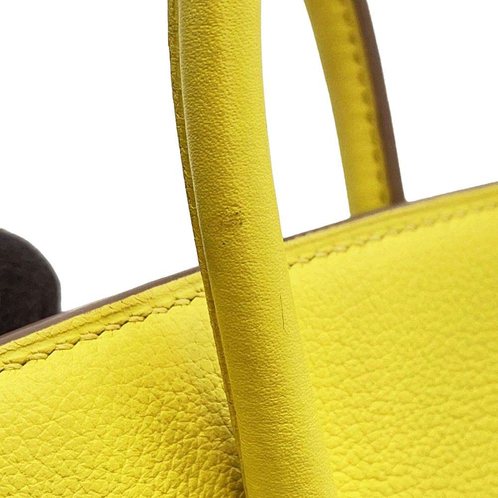 HERMES Birkin Verso Lime/Blue Blue Taurillon Novillo Size 25