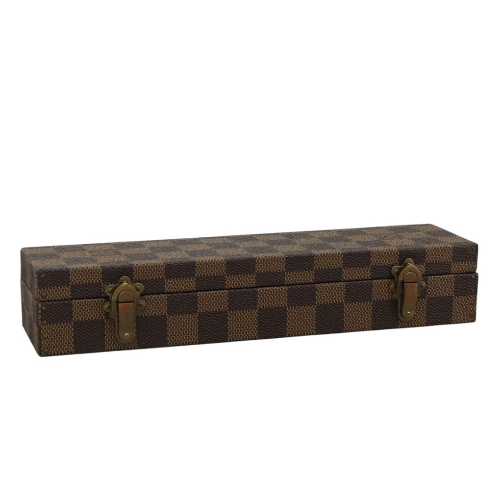 LOUIS VUITTON Damier Ebene Watch case Accessory Case LV 95137SV
