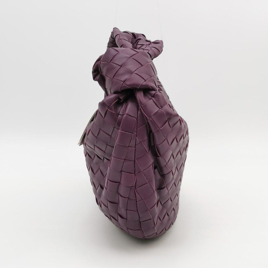 Bottega Veneta Jodie Small Purple Intrecciato Leather Gold Hardware