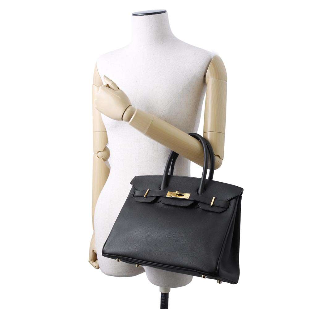HERMES Birkin Black Epsom Size 30