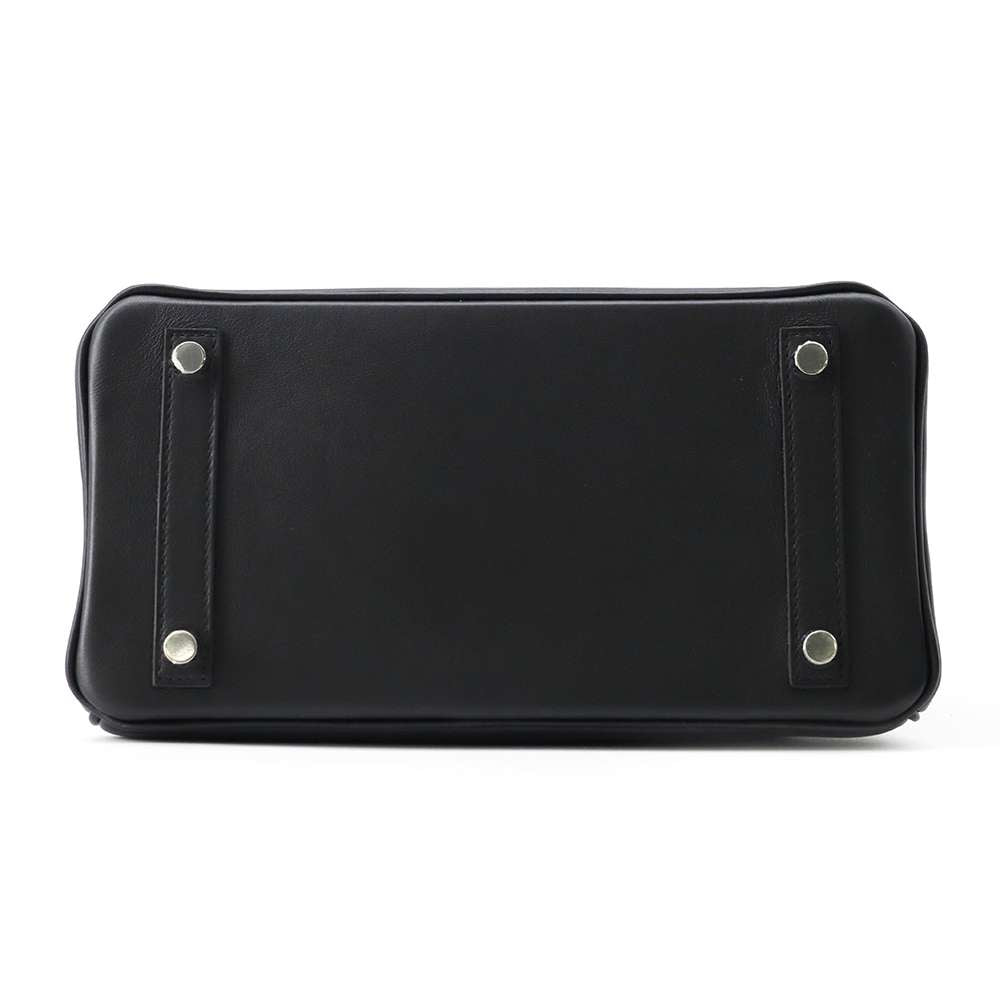 HERMES Birkin Black Swift Leather Size 25