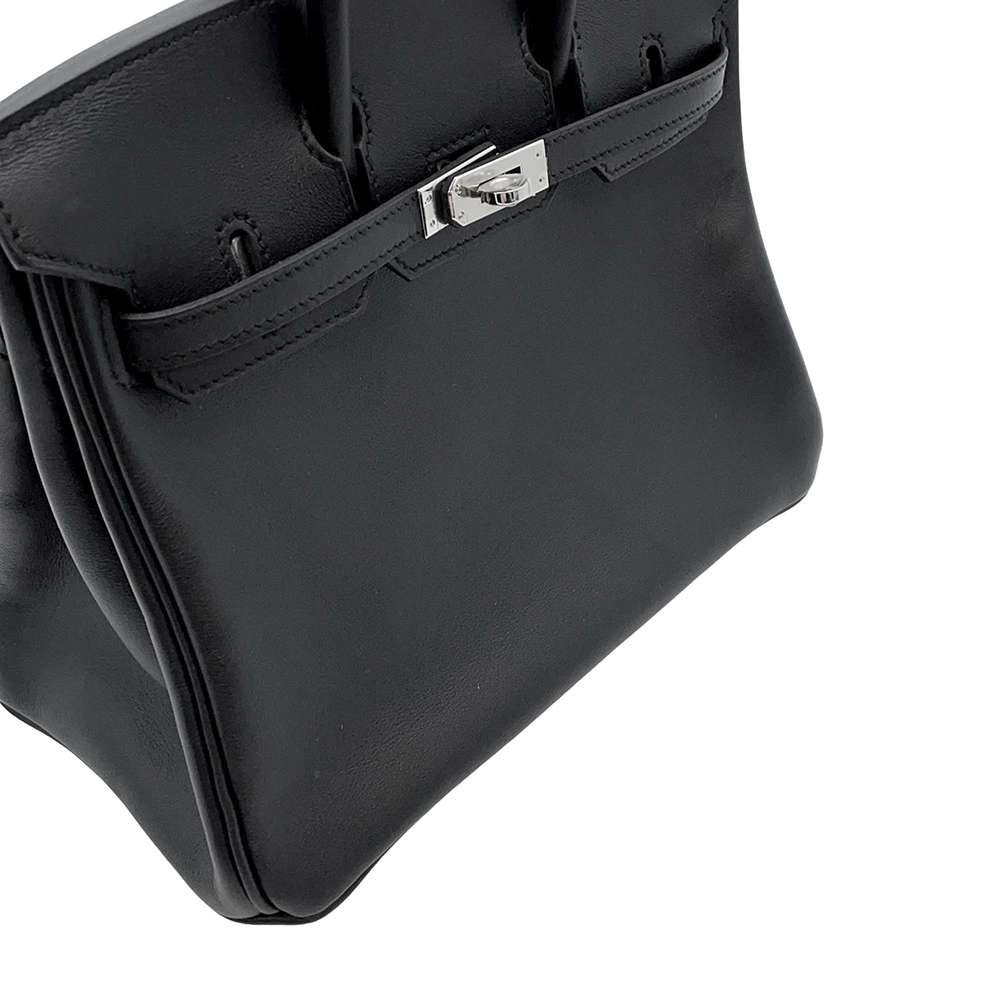 HERMES Birkin Black Swift Leather Size 25