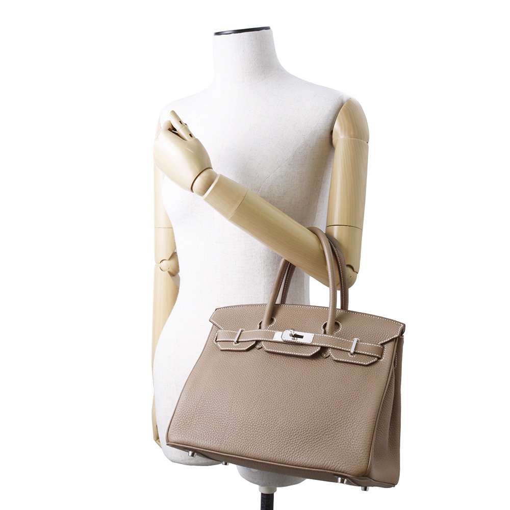 HERMES Birkin Etoupe Togo Leather Size 30