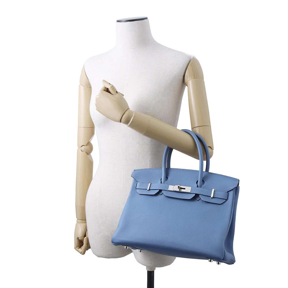 HERMES Birkin Azur Togo Leather Size 30
