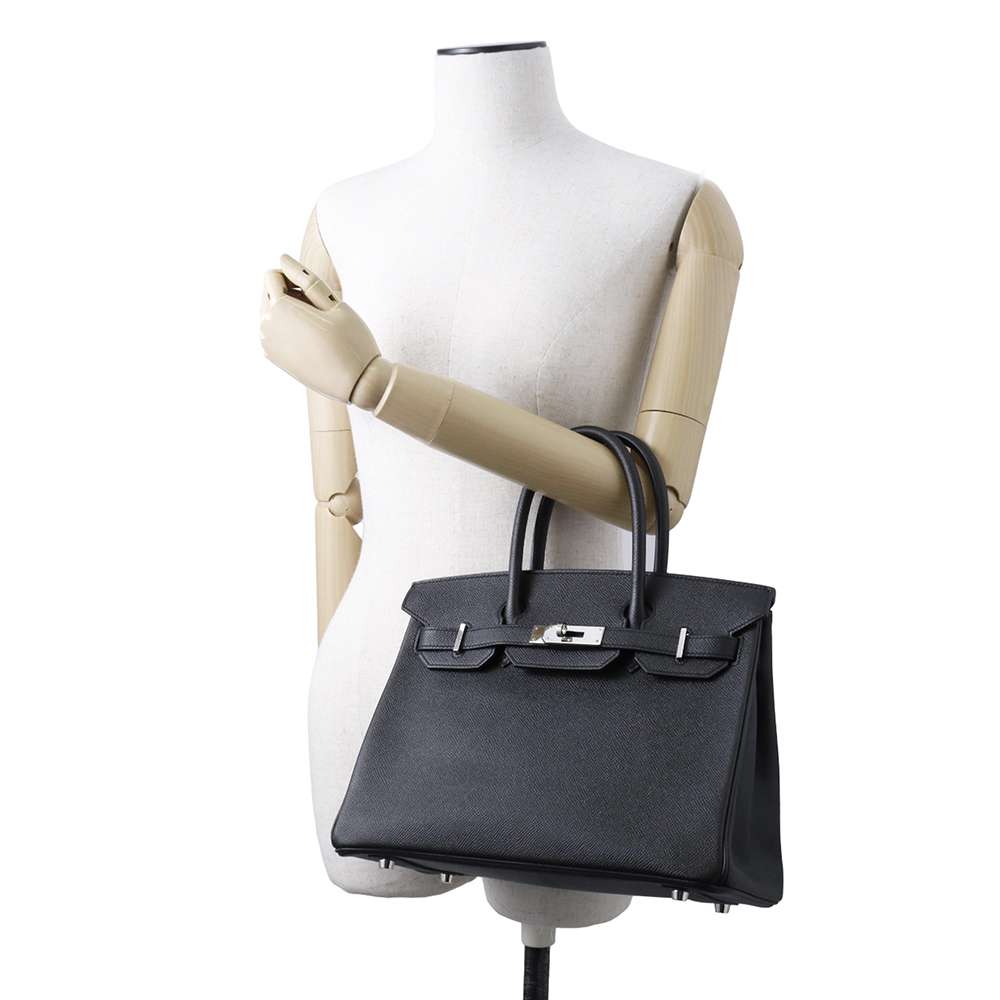 HERMES Birkin Black Epsom Size 30