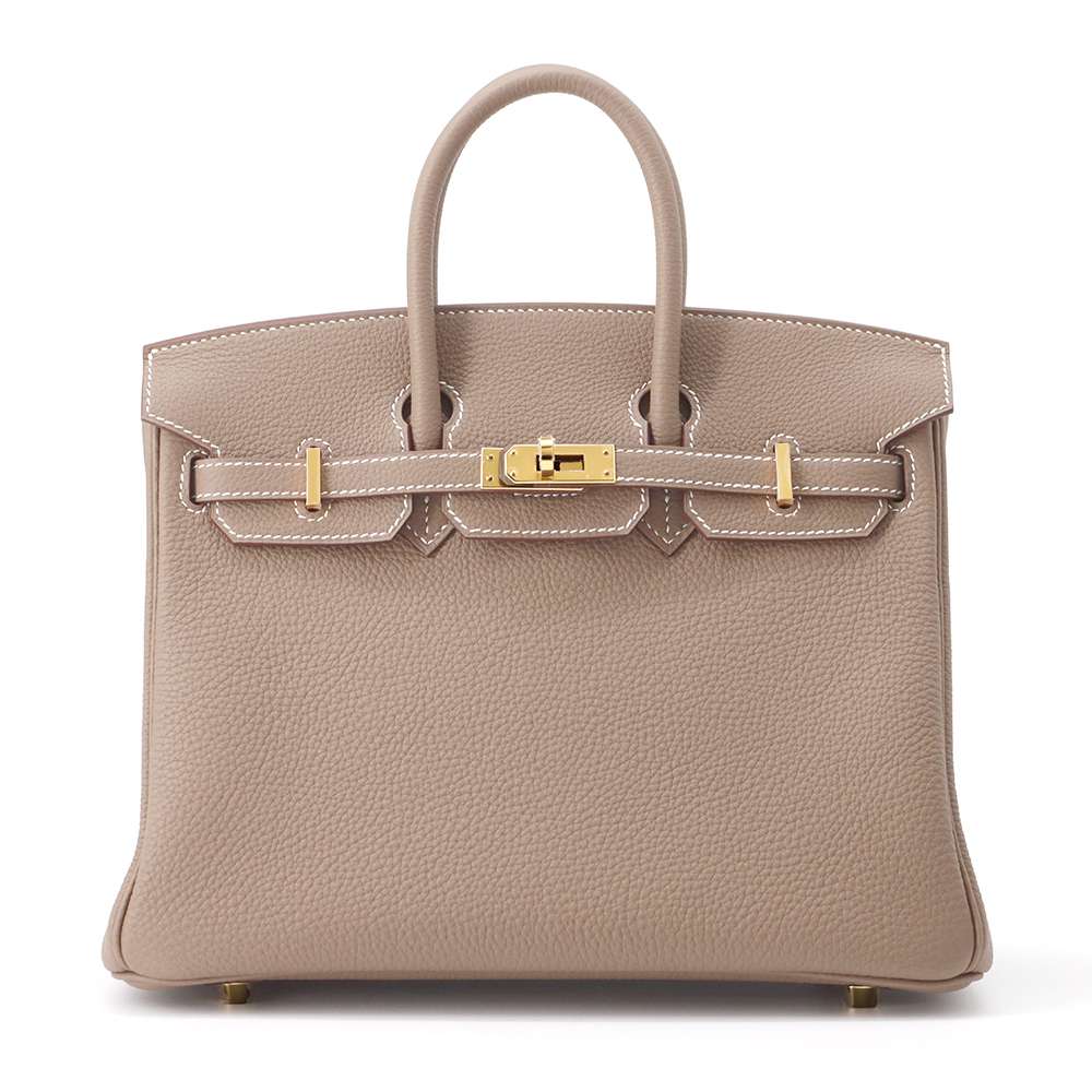 HERMES Birkin Etoupe Togo Leather Size 25