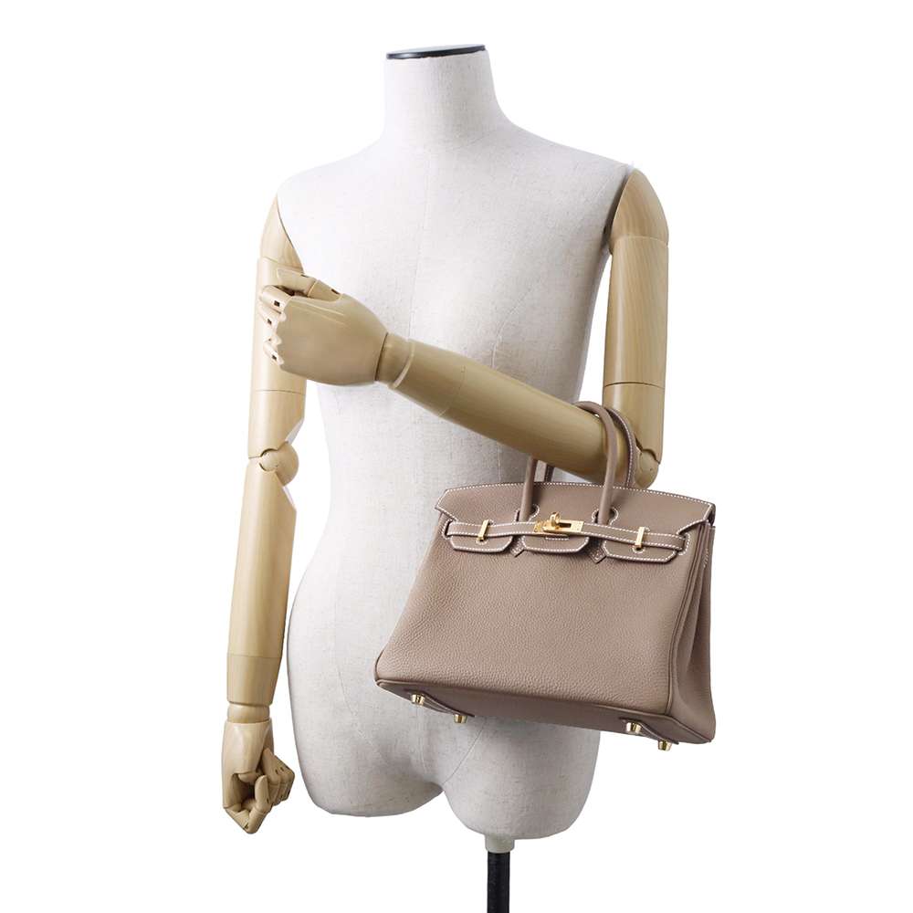 HERMES Birkin Etoupe Togo Leather Size 25