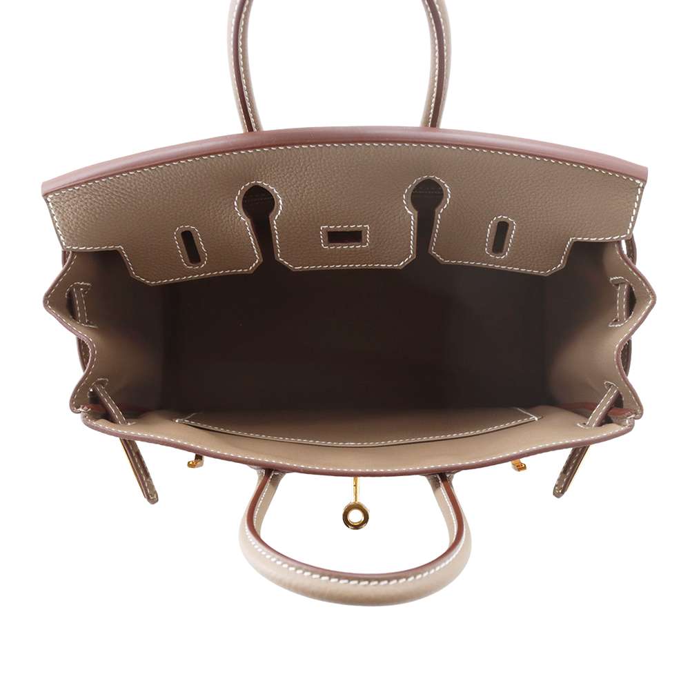 HERMES Birkin Etoupe Togo Leather Size 25