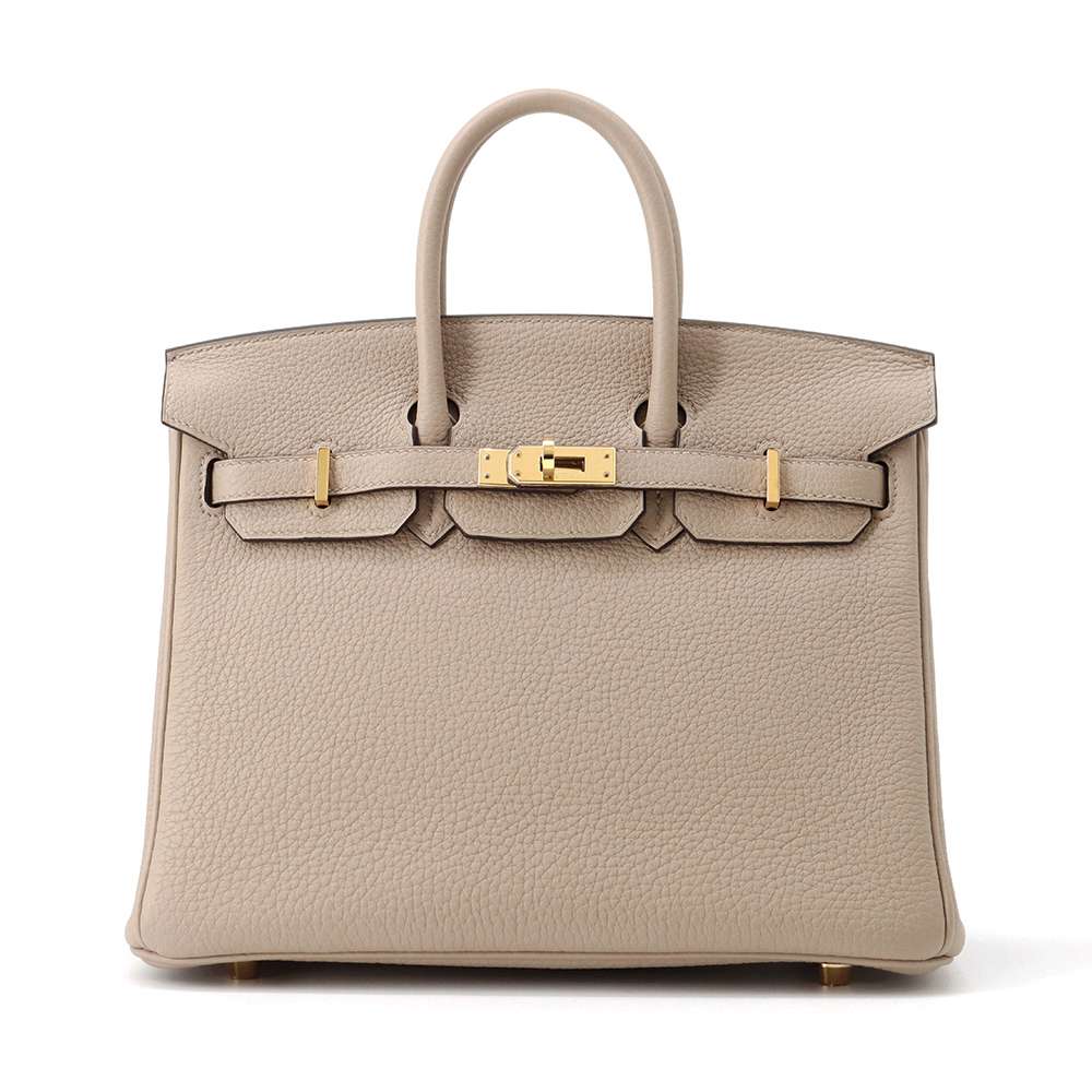 HERMES Birkin Gris Tourterelle Togo Leather Size 25