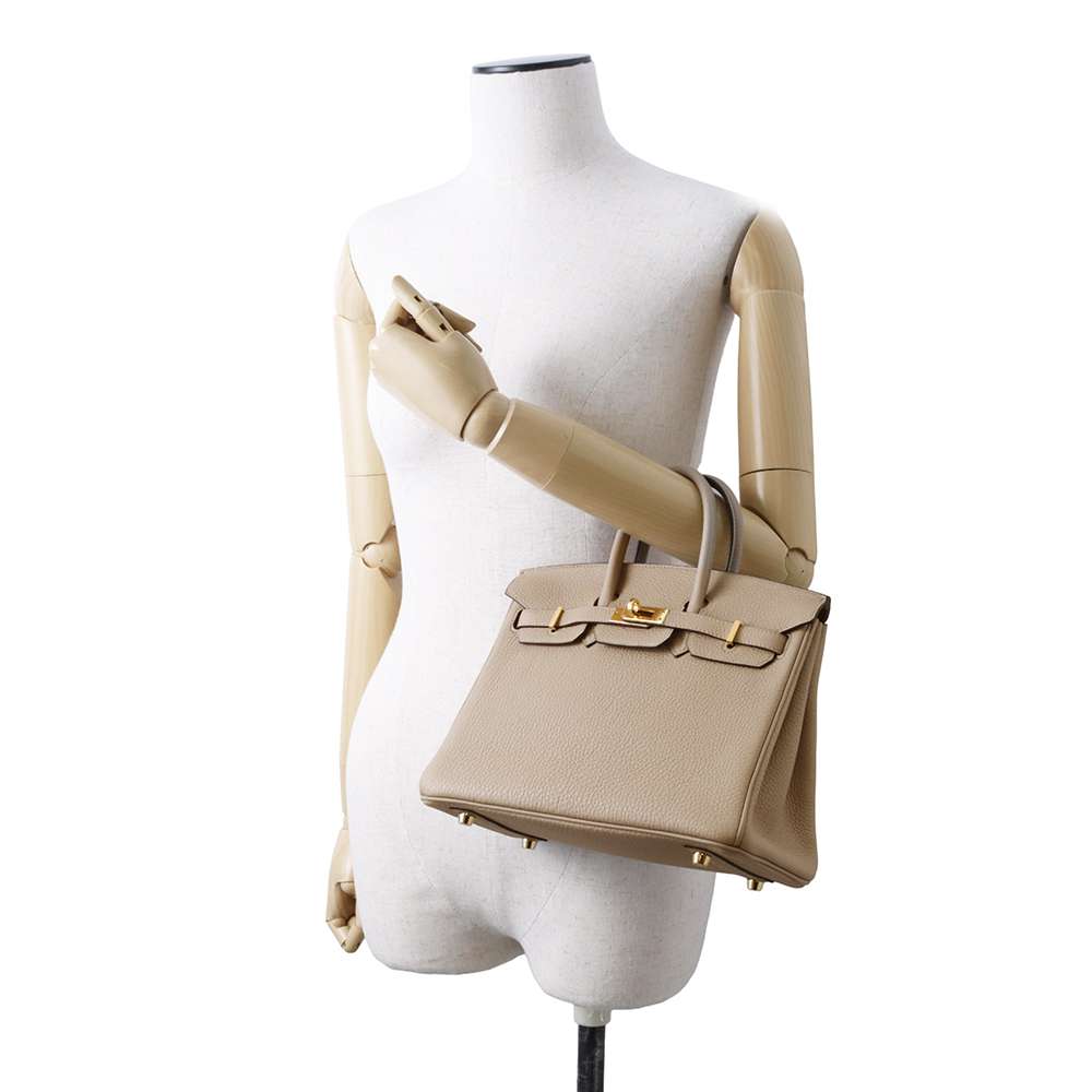 HERMES Birkin Gris Tourterelle Togo Leather Size 25