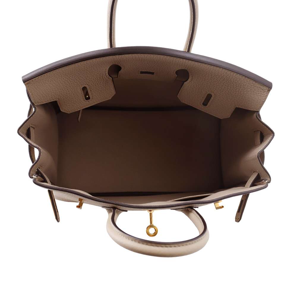 HERMES Birkin Gris Tourterelle Togo Leather Size 25