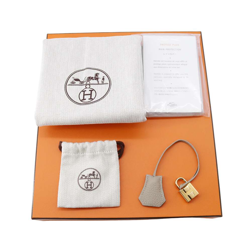 HERMES Birkin Gris Tourterelle Togo Leather Size 25