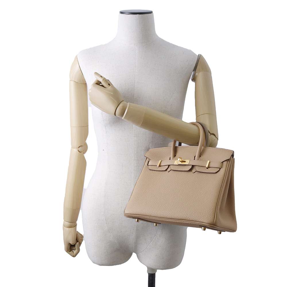 HERMES Birkin Beige Marfa Togo Leather Size 25