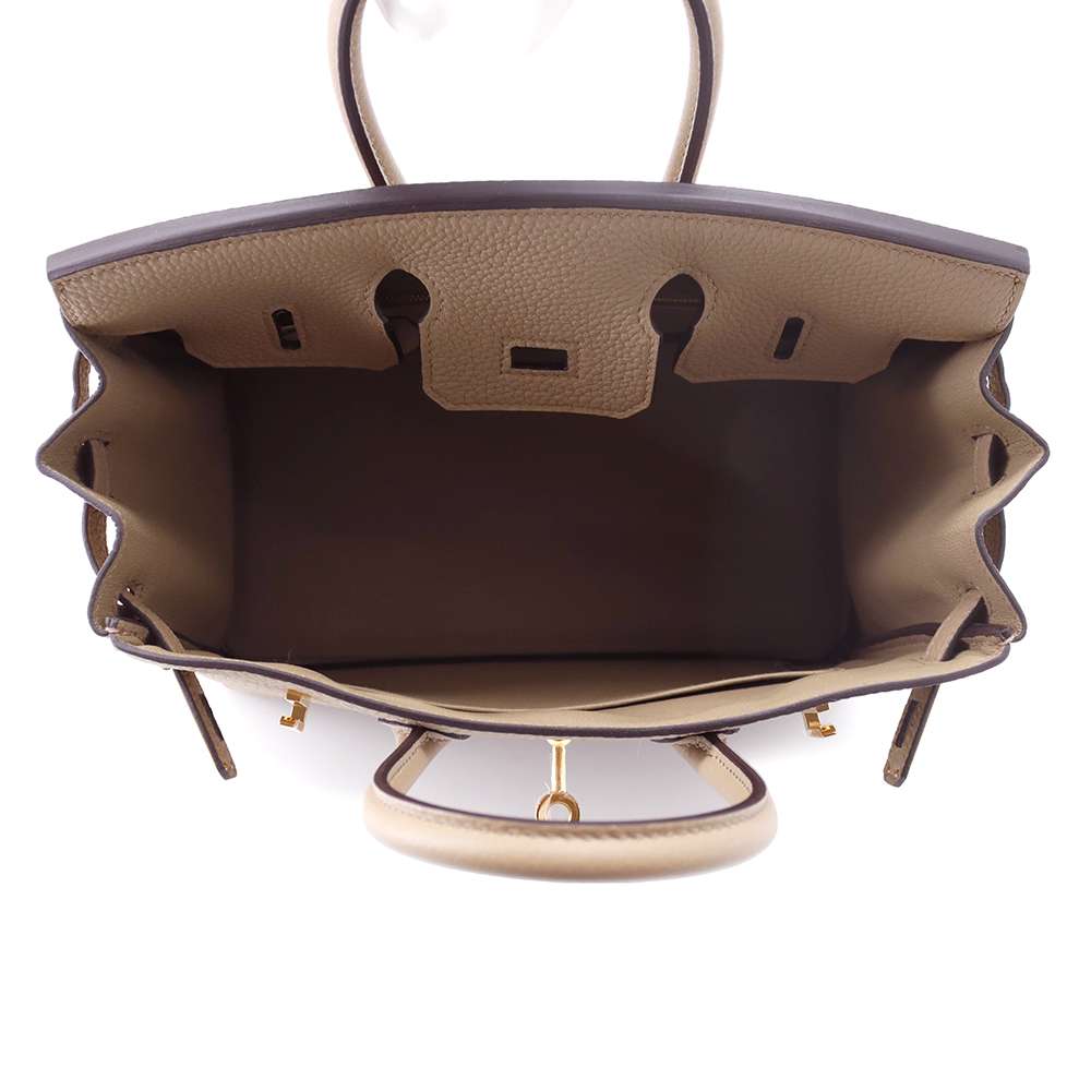 HERMES Birkin Beige Marfa Togo Leather Size 25