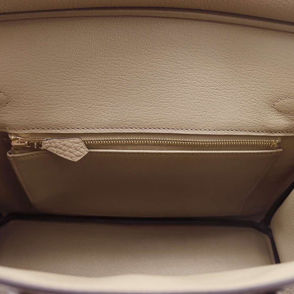 HERMES Birkin Beige Marfa Togo Leather Size 25