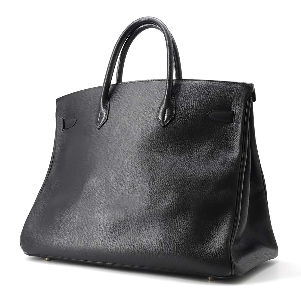 HERMES Birkin Black Ardennes Leather Size 40
