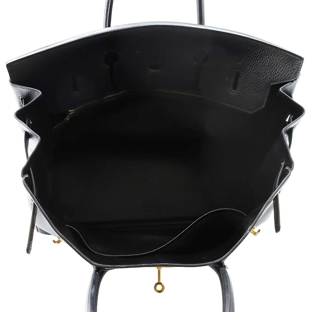 HERMES Birkin Black Ardennes Leather Size 40