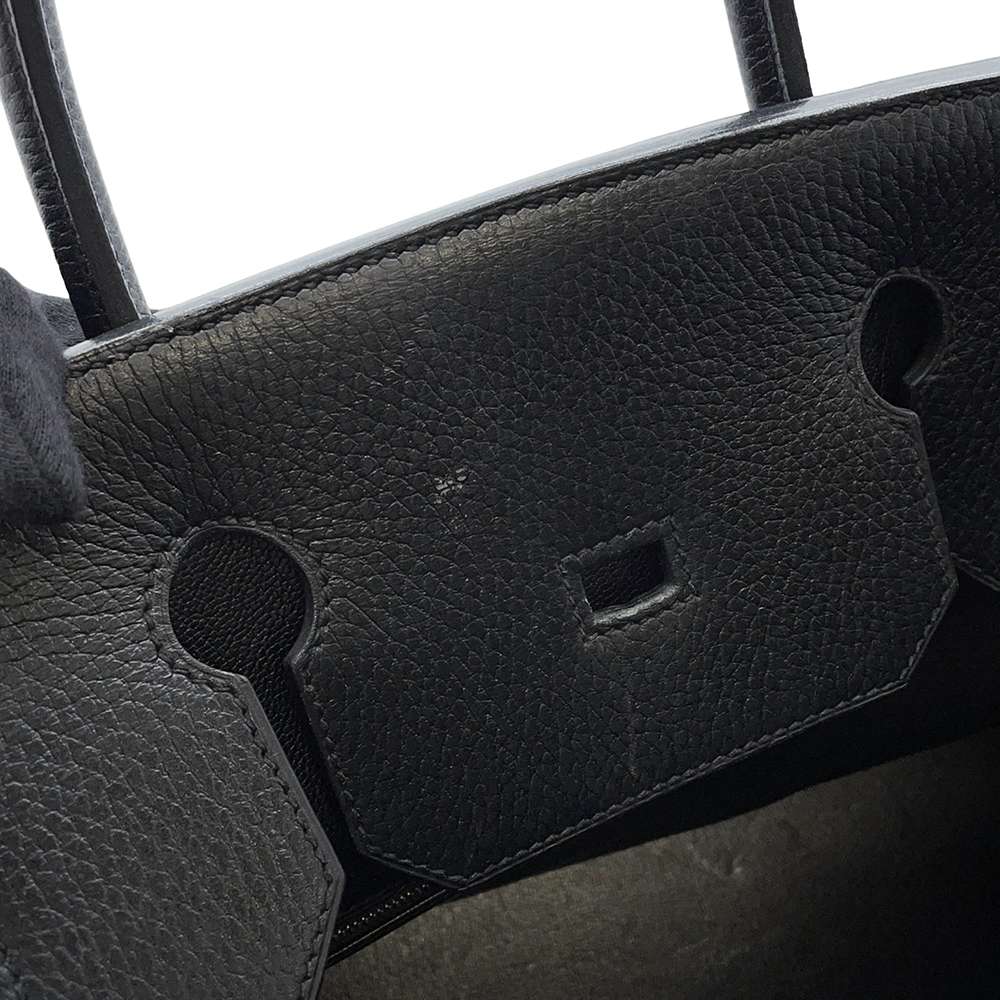 HERMES Birkin Black Ardennes Leather Size 40