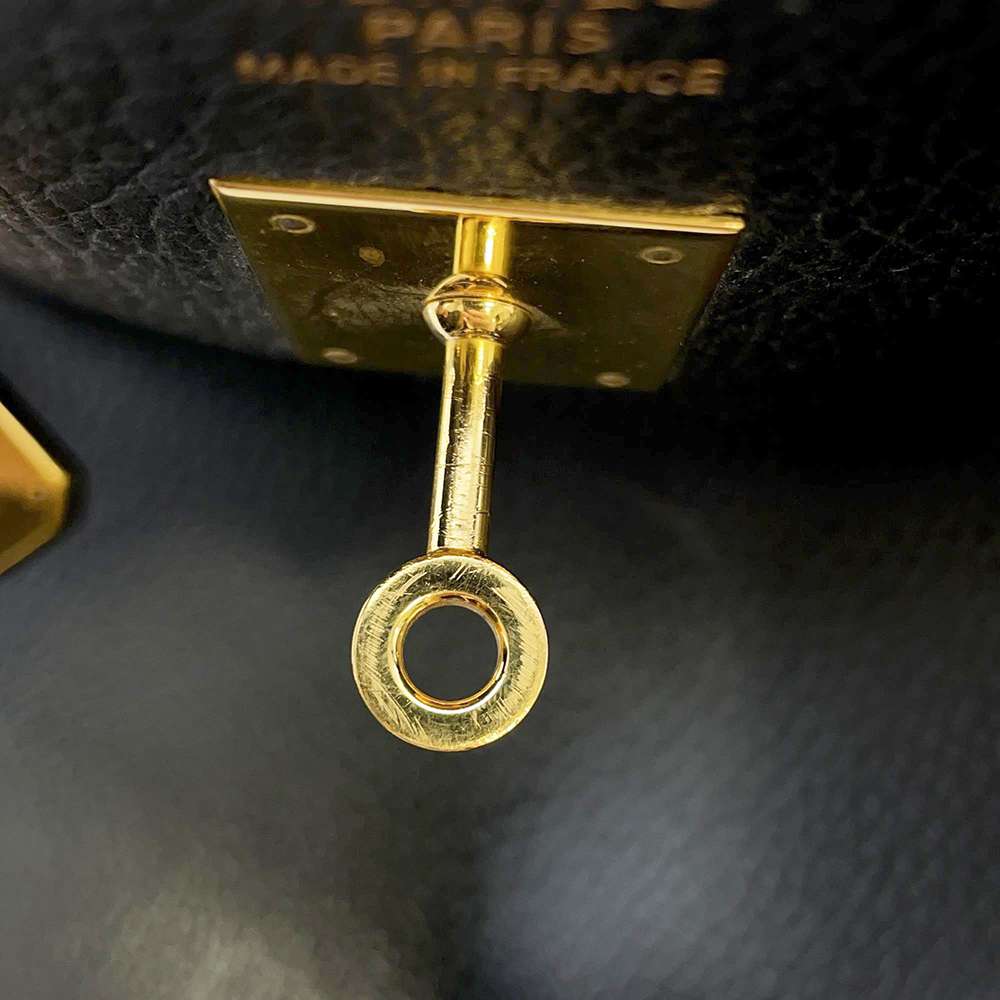 HERMES Birkin Black Ardennes Leather Size 40