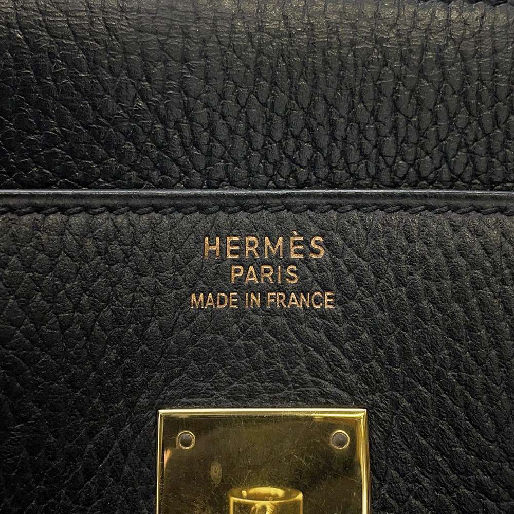 HERMES Birkin Black Ardennes Leather Size 40