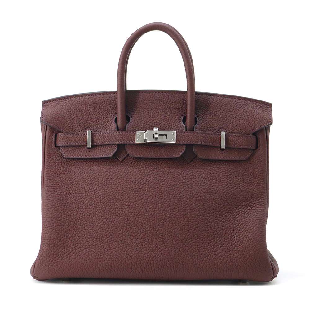 HERMES Birkin RougeSellier Togo Leather Size 25