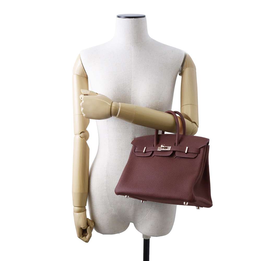 HERMES Birkin RougeSellier Togo Leather Size 25