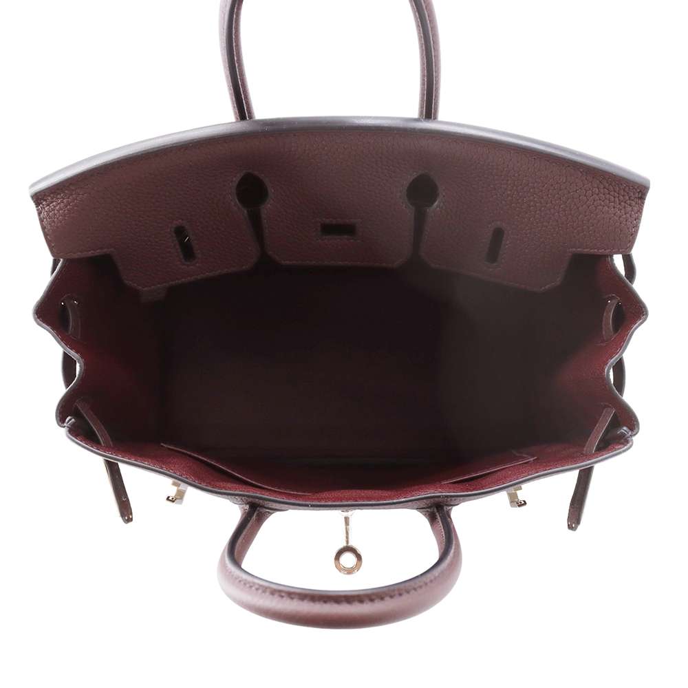 HERMES Birkin RougeSellier Togo Leather Size 25