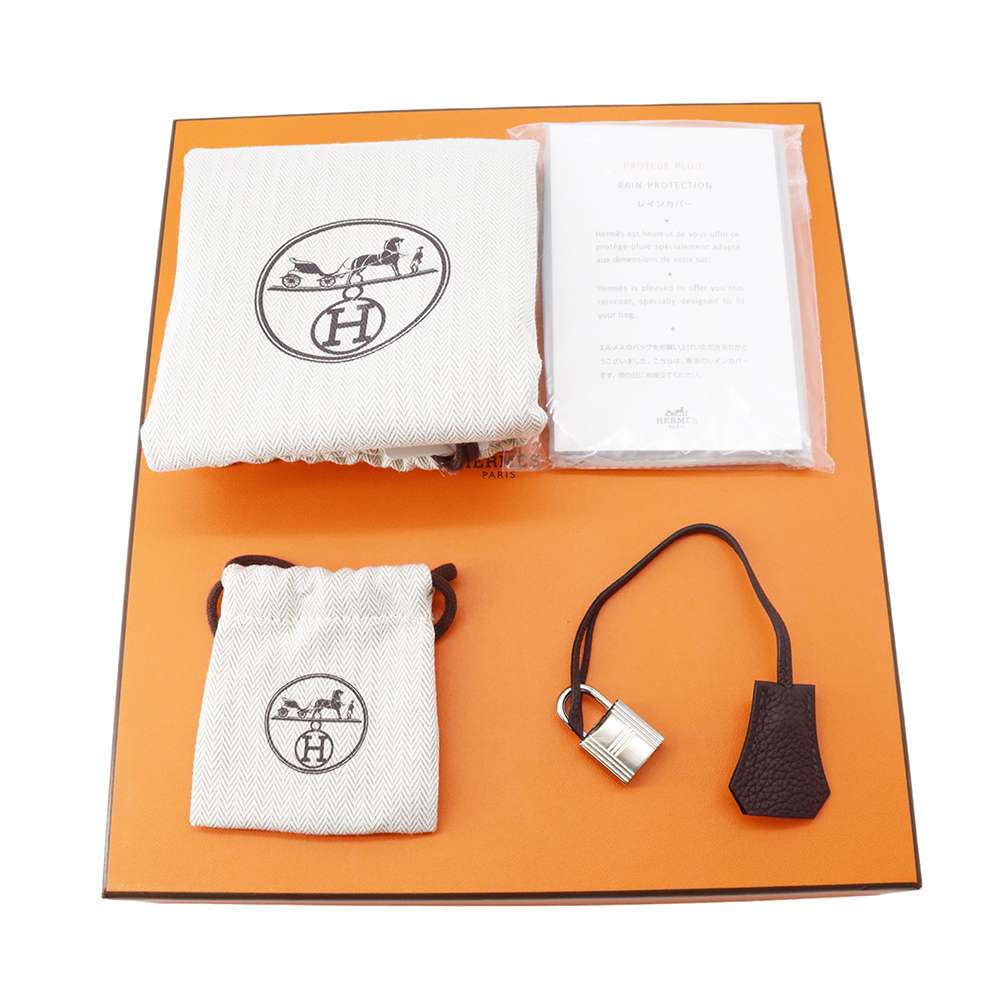 HERMES Birkin RougeSellier Togo Leather Size 25