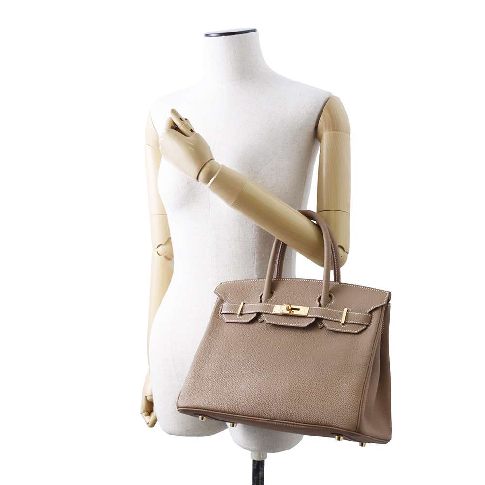 HERMES Birkin Etoupe Togo Leather Size 30