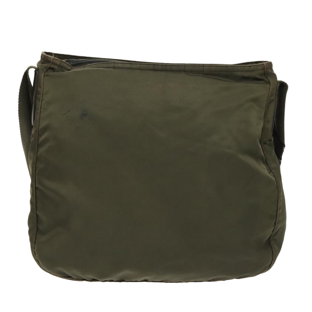 PRADA Shoulder Bag Nylon Khaki Silver 96650