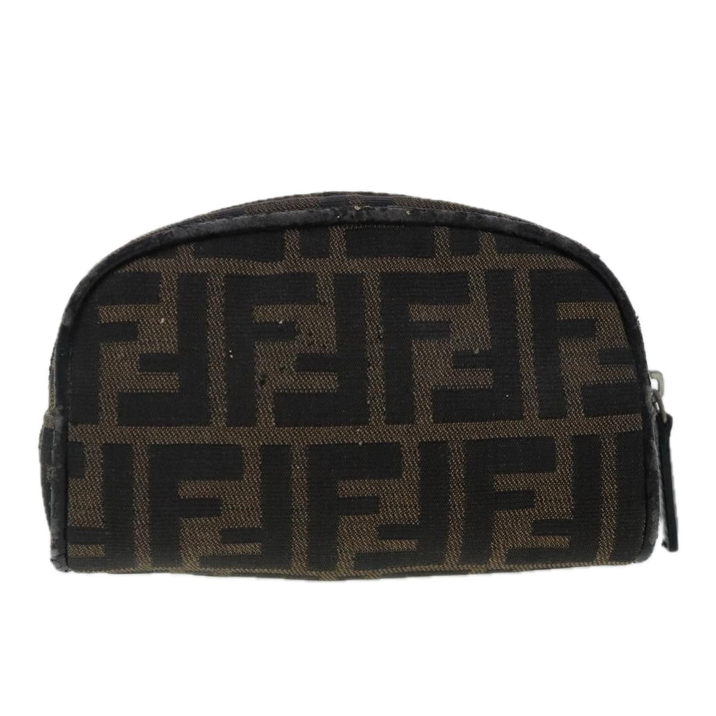 FENDI Zucca Canvas Pouch Brown 96675