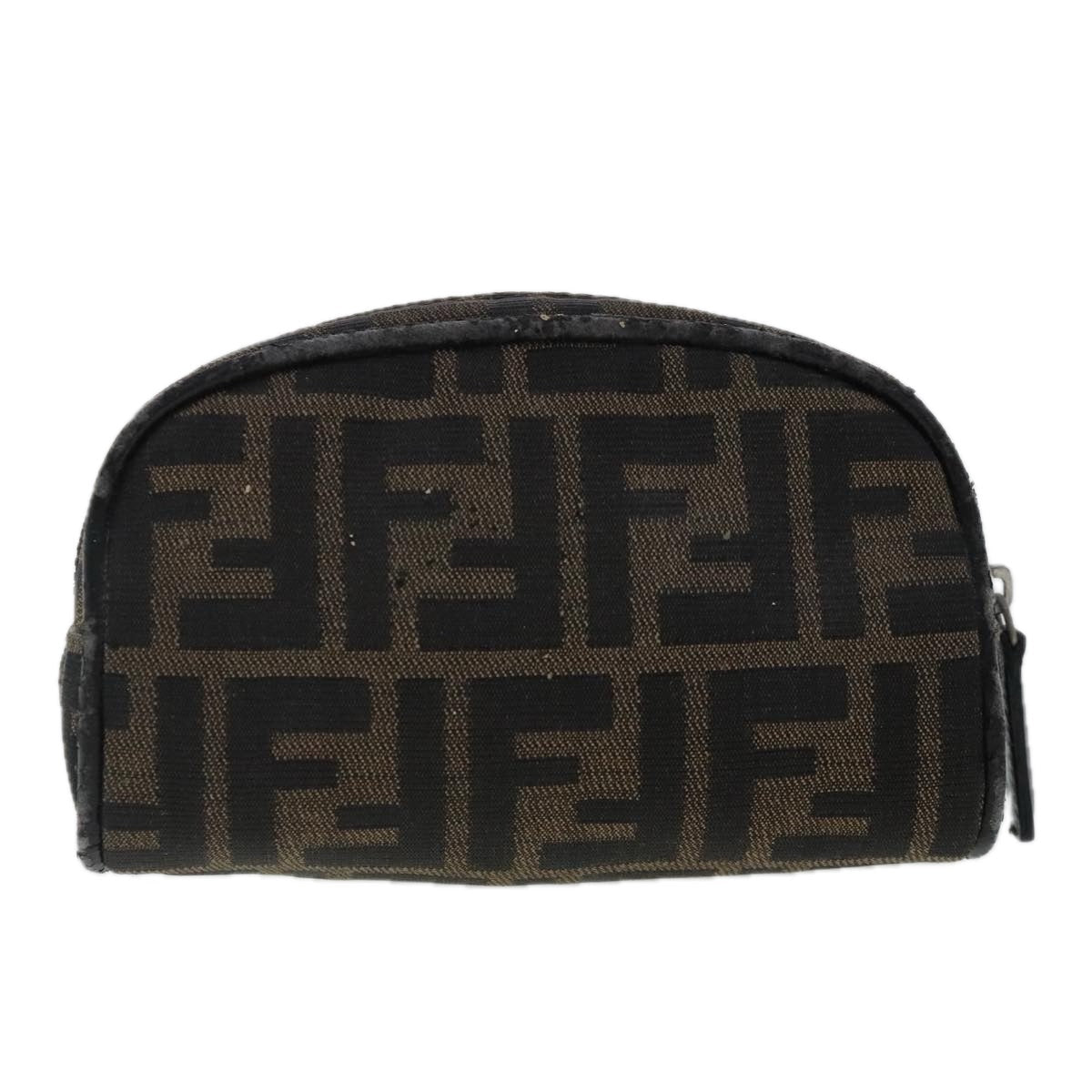 FENDI Zucca Canvas Pouch Brown 96675