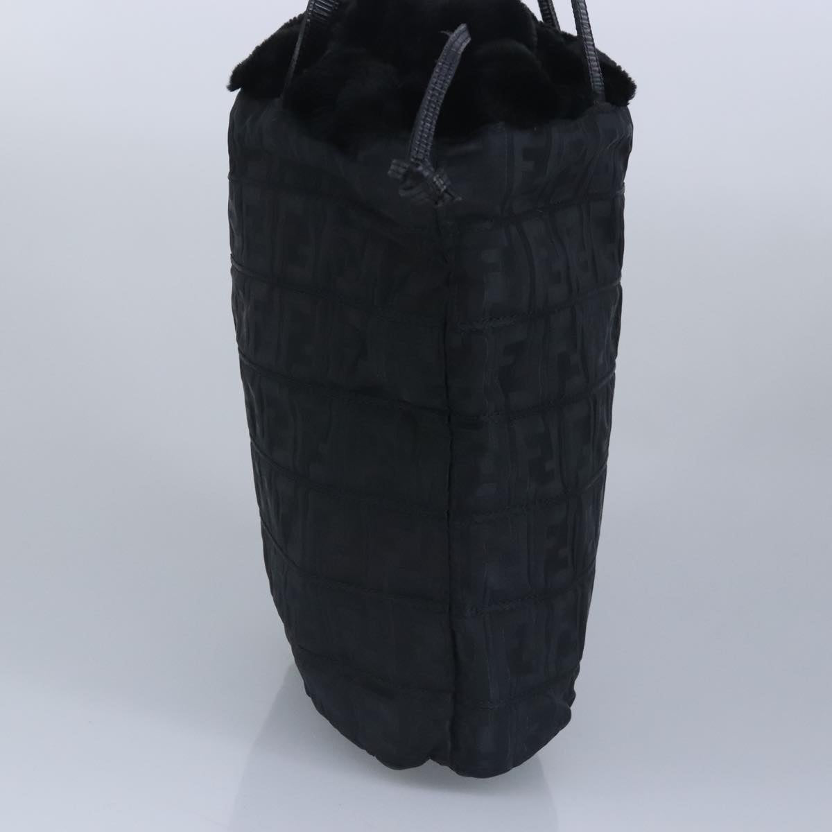 FENDI Zucca Canvas Hand Bag Black 97410