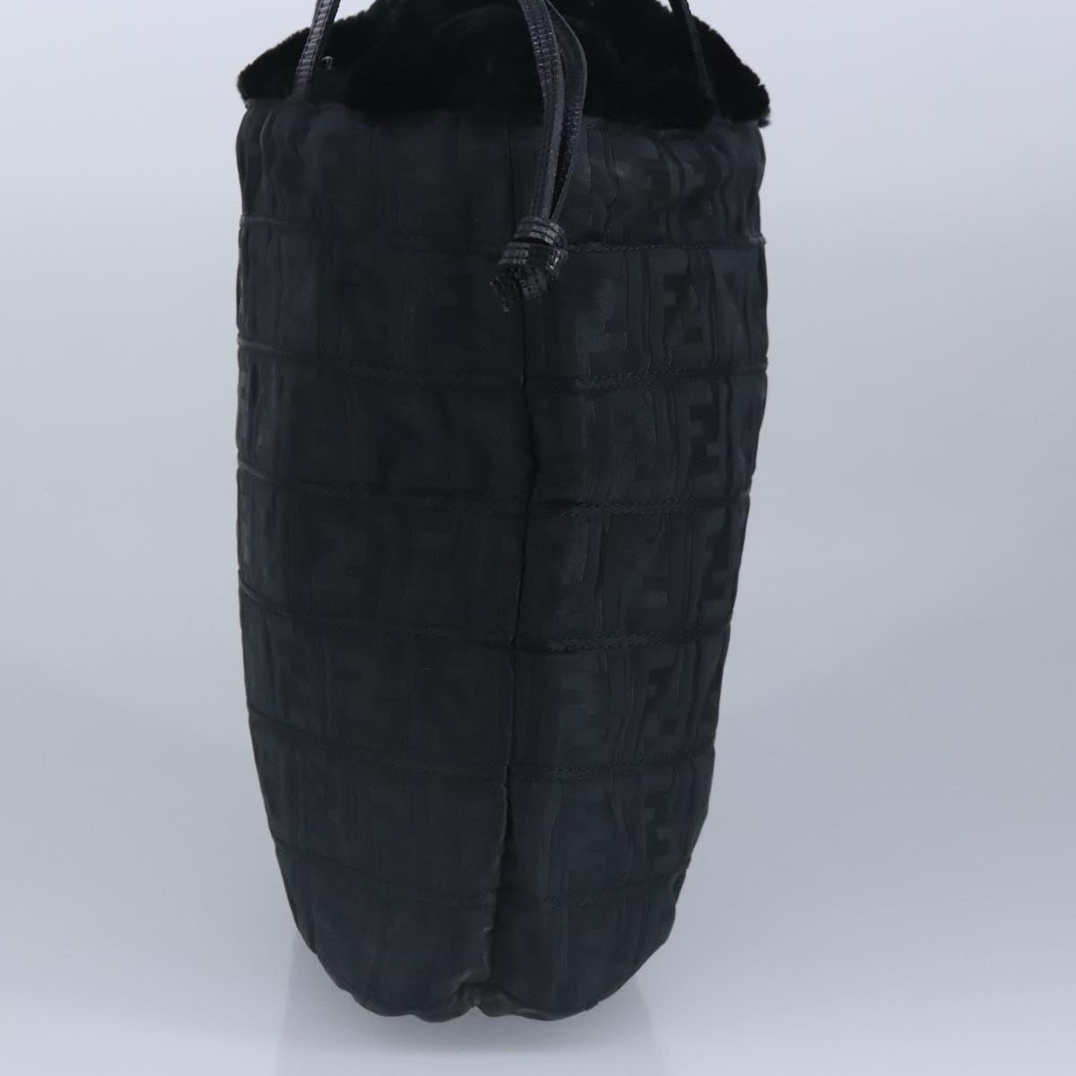 FENDI Zucca Canvas Hand Bag Black 97410