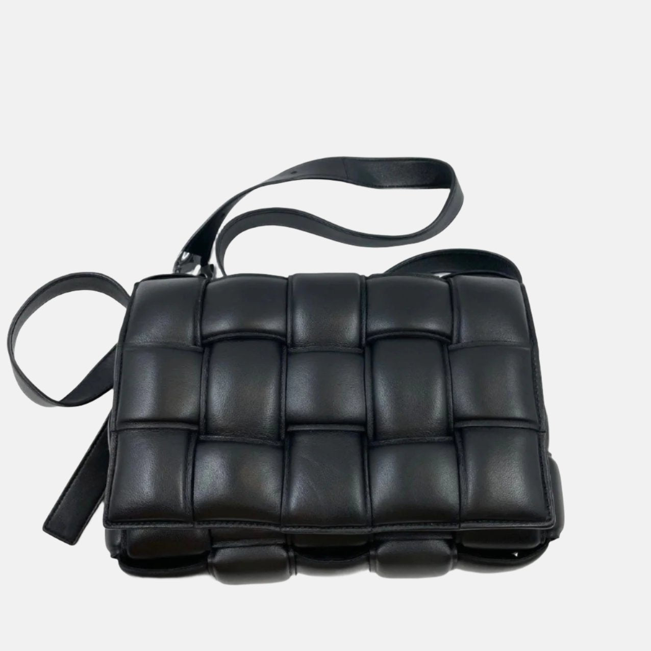 Bottega Veneta Padded Cassette Black Leather
