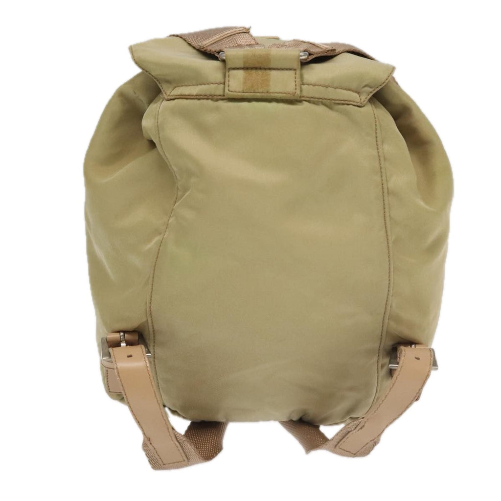 PRADA Backpack Nylon Khaki Silver 98100