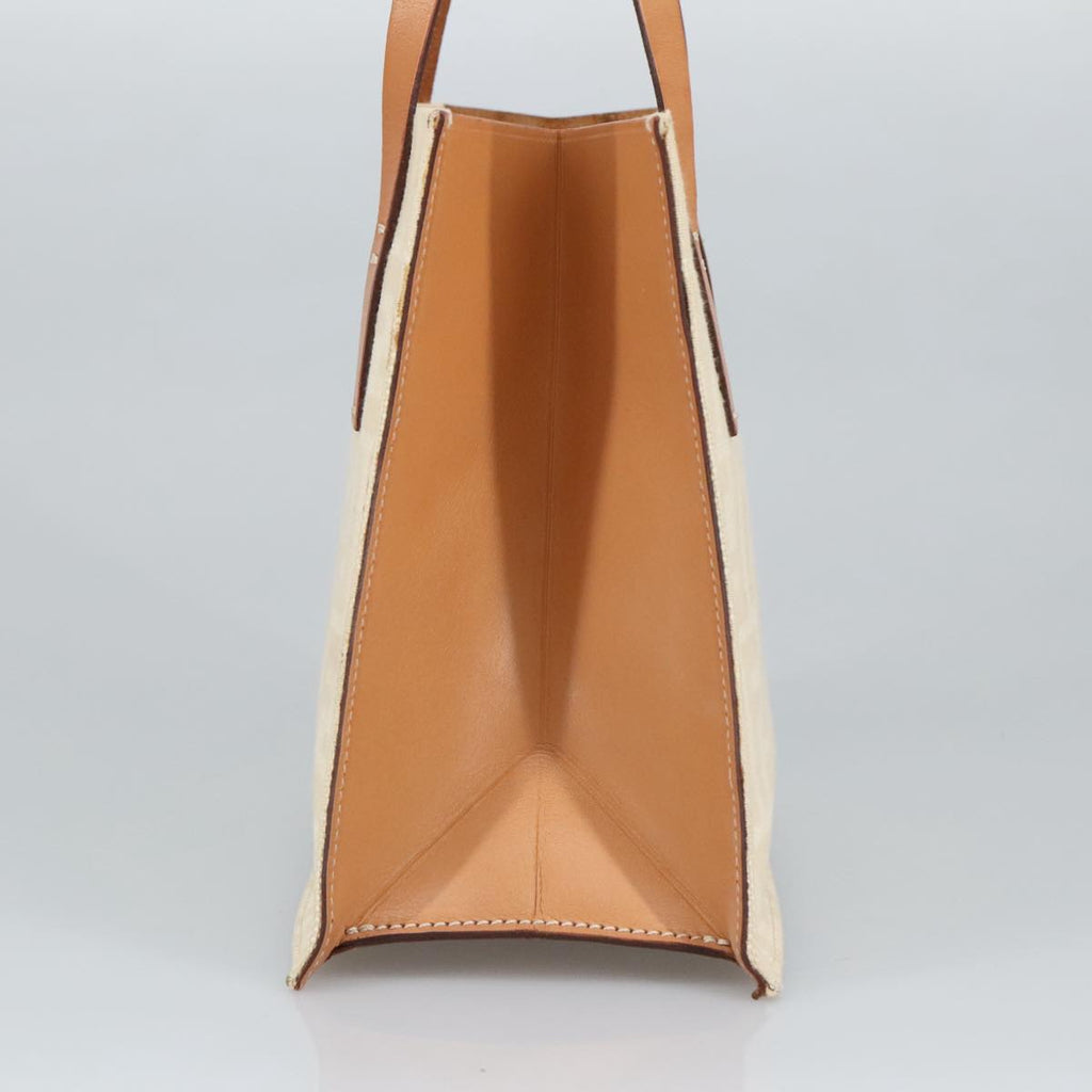 FENDI Zucca Canvas Tote Bag White 98220