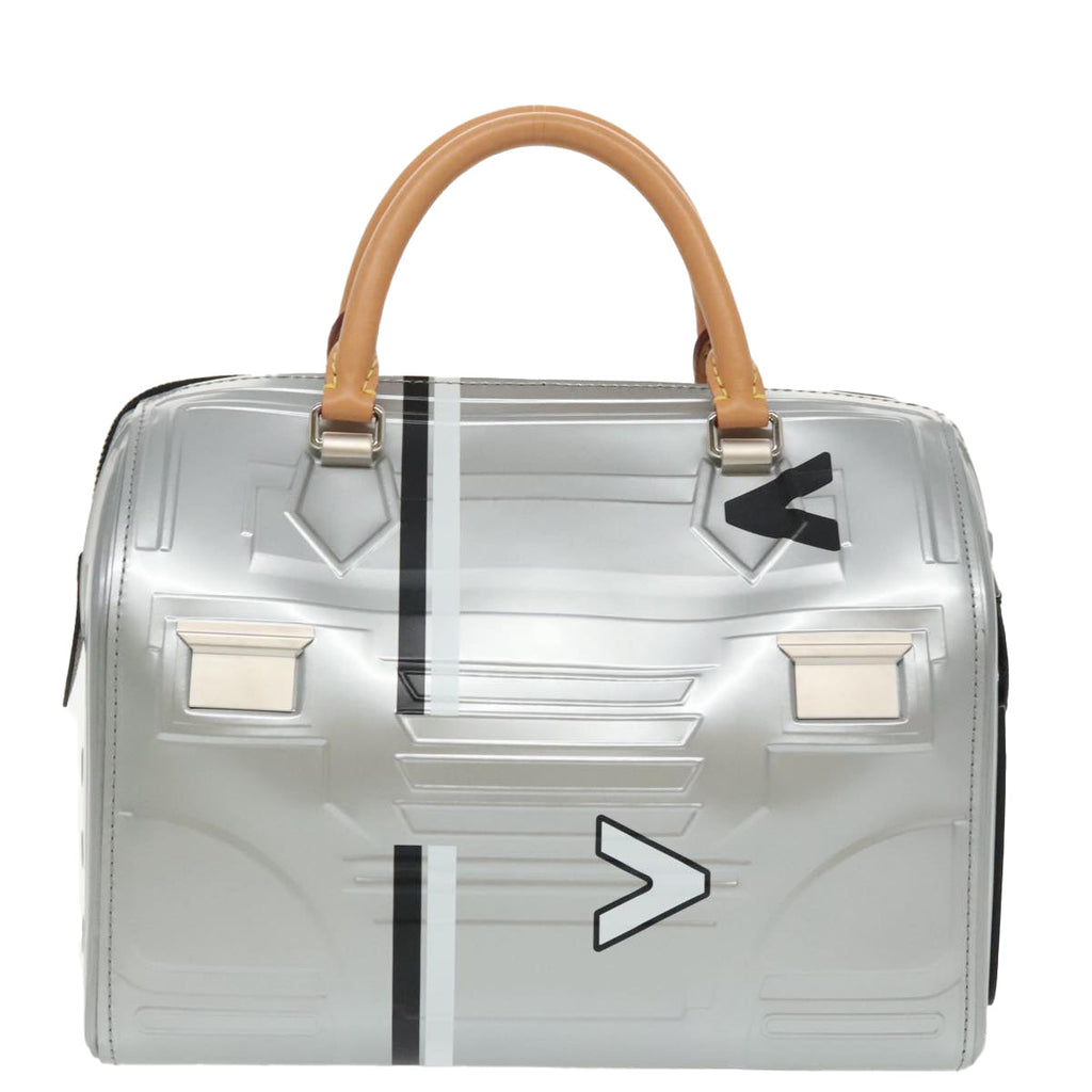 LOUIS VUITTON Epi Space Embossed Speedy 25 Hand Bag Silver M54941 98490SAM