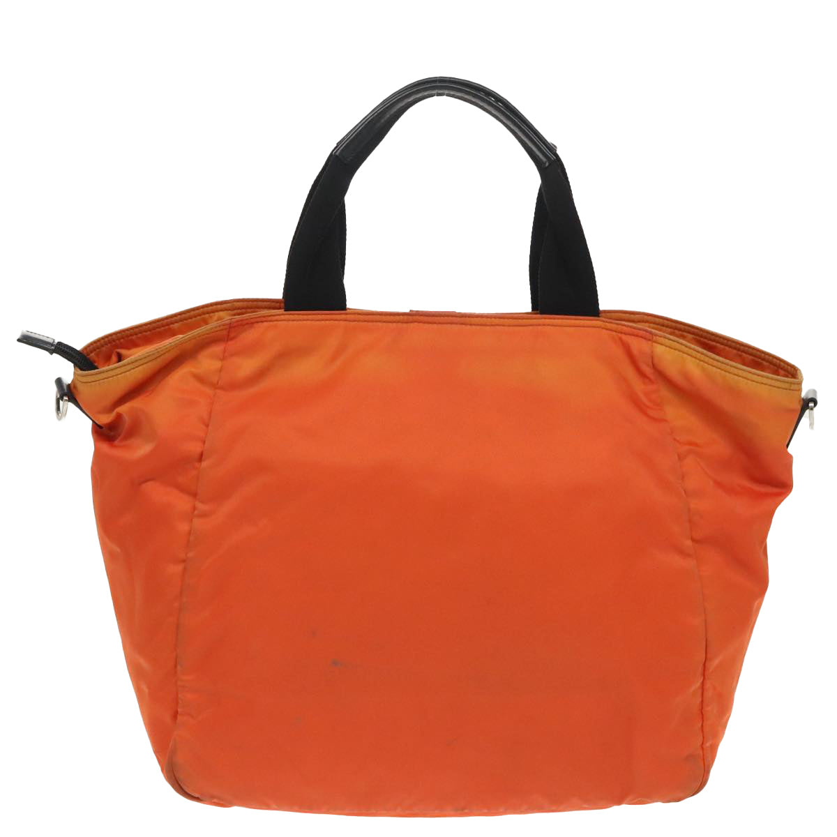 PRADA Tote Bag Nylon 2way Orange Silver 98724