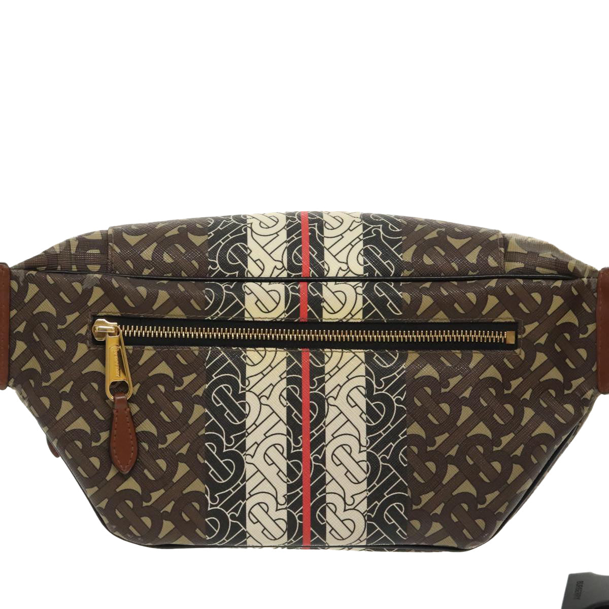 BURBERRY Body Bag PVC Leather Brown Gold 98911