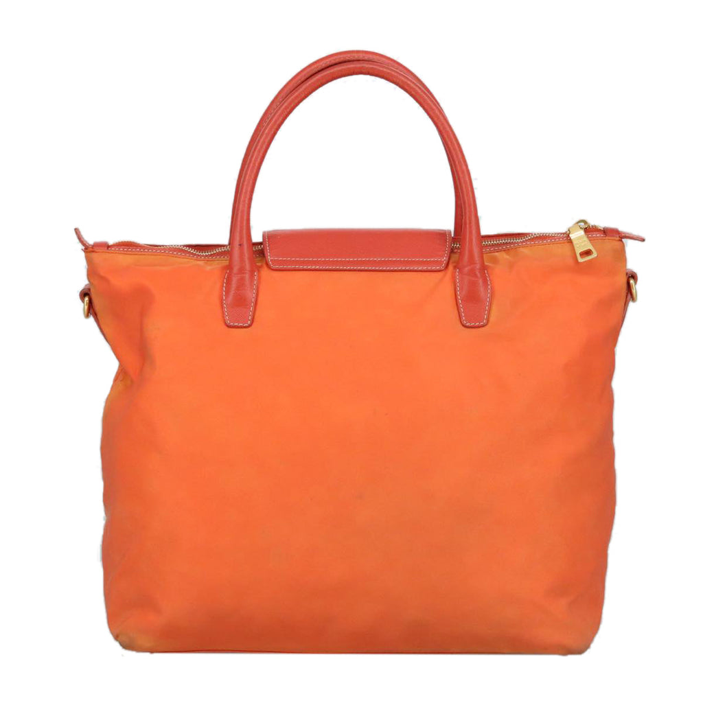 PRADA Hand Bag Nylon Leather 2way Orange 99127